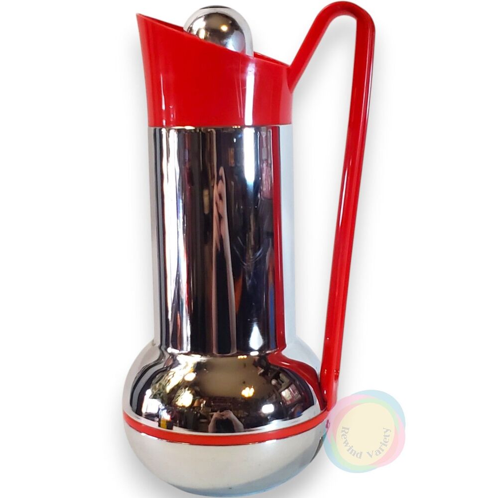 Studio Nova Postmodern Chrome & Red Carafe Japan
